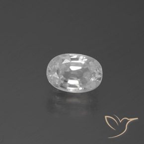 3.36ct Naturel Blanc Zircon, ovale, VVS