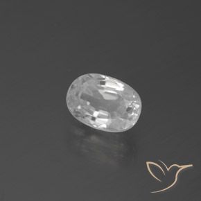 Zircon Blanc naturelle ovale, 3.36 ct, VVS