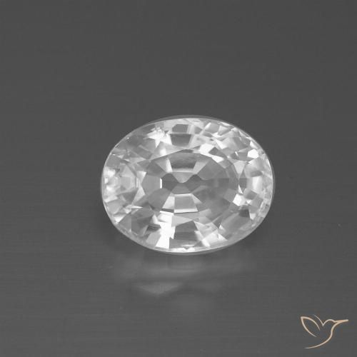 2.88ct Naturel Blanc Zircon, ovale, VS