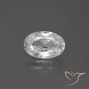 2.64ct Naturel Blanc chaud Zircon, ovale, VVS
