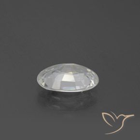 Zircon Blanc chaud naturelle ovale, 2.64 ct, VVS