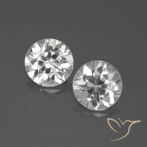 4.19ctw Naturel Blanc Zircon, Tour, VVS-VS