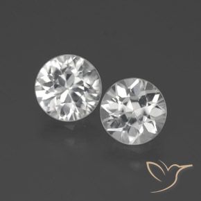 3.35ctw Naturel Blanc Zircon, Tour, VVS-VS