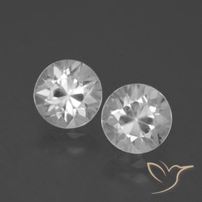 3.80ctw Naturel Blanc Zircon, Tour, VVS-VS
