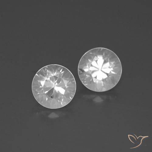 3.68ctw Naturel Blanc Zircon, Tour, VVS