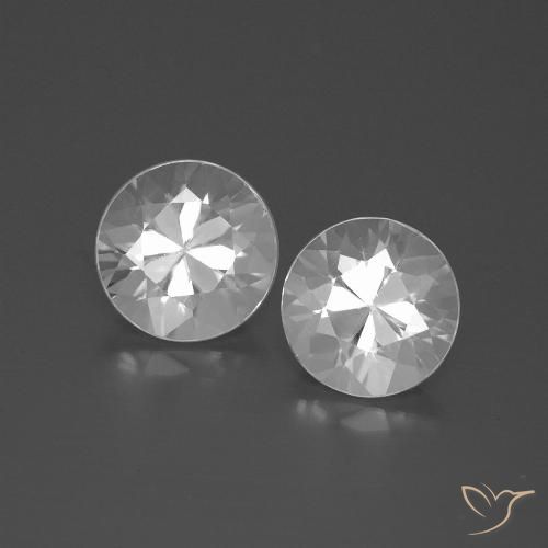 4.75ctw Naturel Blanc Zircon, Tour, VVS-VS