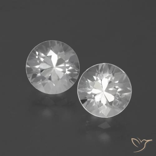 4.38ctw Naturel Blanc Zircon, Tour, VVS-VS