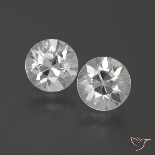 3.98ctw Naturel Blanc Zircon, Tour, VVS-VS