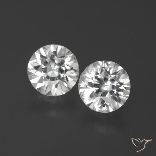 4.08ctw Naturel Blanc Zircon, Tour, VVS-VS