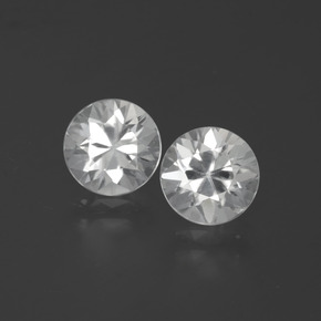 Achetez naturel ct blanc zircon gems, coupe roude, en provenance cambodge chez gemselect. en stock, livraison internationale!