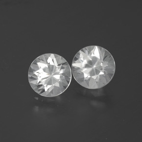 Achetez naturel ct blanc zircon gems, coupe roude, en provenance cambodge chez gemselect. en stock, livraison internationale!