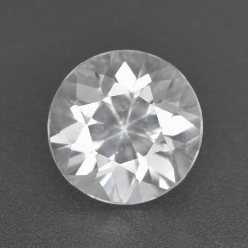 Zircon blanc naturelle coupe roude, 2,58 ct, VS