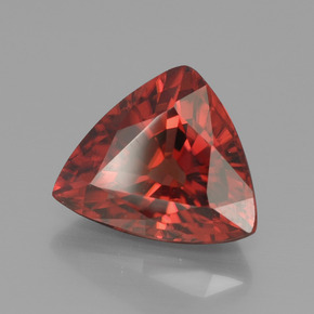 Zircon rose naturelle trillion, 5,50 ct, VVS