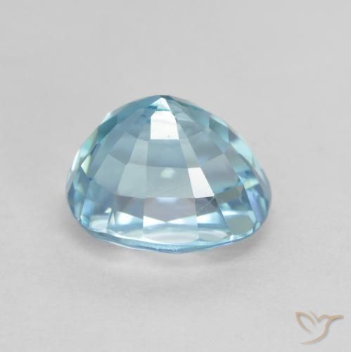 Zircon bleue naturelle coupe ovale, 4,15 ct, VS-SI