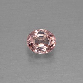 Zircon rose naturelle coupe ovale, 1,03 ct, VS