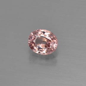 Zircon rose naturelle coupe ovale, 1,03 ct, VS