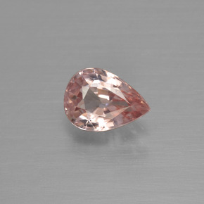 Zircon orange naturelle en forme de poire, 1,20 ct, VVS