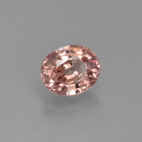 Zircon Pêche naturelle Coupe ovale, 1.73 ct, VVS-VS