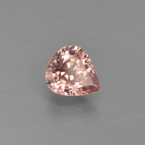 Zircon orange naturelle en forme de poire, 0,98 ct, VVS