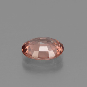 Zircon rose naturelle coupe ovale, 2,17 ct, VVS
