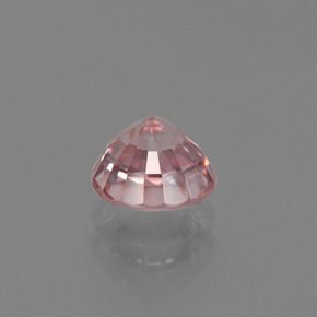 Zircon rose naturelle coupe roude, 1,28 ct, VVS-VS