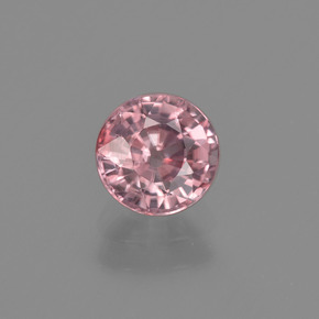Zircon rose naturelle coupe roude, 1,22 ct, VVS-VS