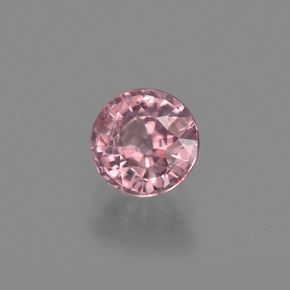 Zircon rose naturelle coupe roude, 1,22 ct, VVS-VS