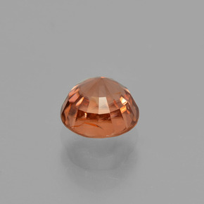 Zircon Orange naturelle Coupe roude, 1.39 ct, VS