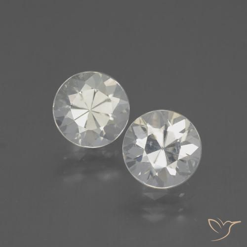 4.12ctw Naturel Blanc Zircon, Tour, VS
