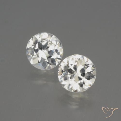 4.00ctw Naturel Blanc chaud Zircon, Tour, VVS-VS