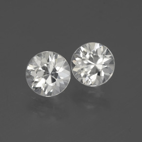 Achetez naturel 3,68ct blanc zircon gems, coupe roude, en provenance myanmar chez gemselect. en stock, livraison internationale!
