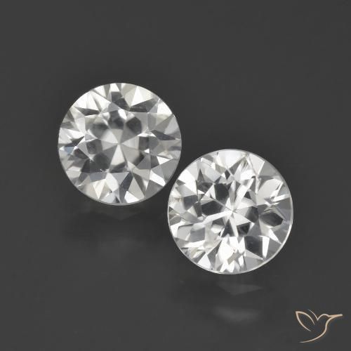 3.95ctw Naturel Blanc Zircon, Tour, VVS-VS