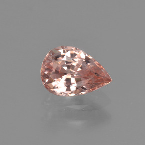 Zircon rose naturelle en forme de poire, 1,03 ct, VVS