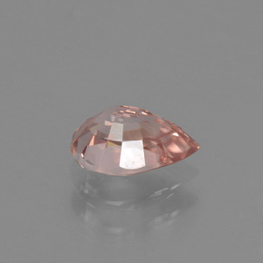 Zircon rose naturelle en forme de poire, 1,03 ct, VVS