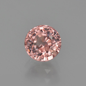Zircon Rose naturelle Coupe roude, 1.38 ct, VS