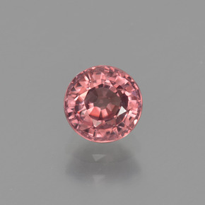 Zircon Rose naturelle Coupe roude, 1.02 ct, VVS-VS