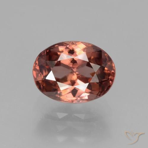 3.01ct Naturel Rouge foncé Zircon, ovale, VVS-VS