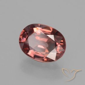 Zircon Vin rouge naturelle ovale, 2.74 ct, VS