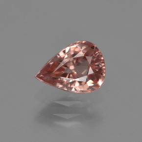 Zircon orange naturelle en forme de poire, 1,48 ct, VVS-VS
