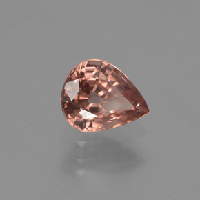 Zircon Pêche naturelle En forme de poire, 1.20 ct, VVS