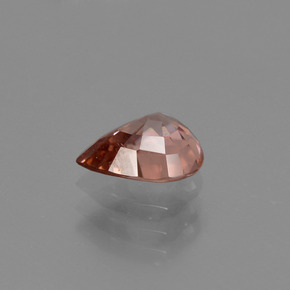 Zircon Pêche naturelle En forme de poire, 1.20 ct, VVS