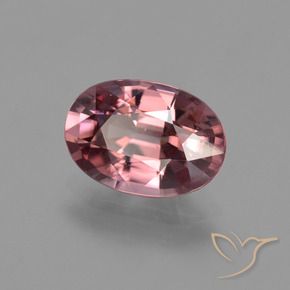 Zircon Rouge foncé naturelle Coupe ovale, 3.15 ct, VVS