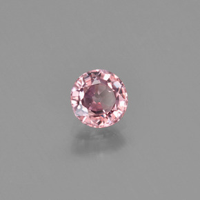 Zircon rose naturelle coupe roude, 0,64 ct, VVS-VS