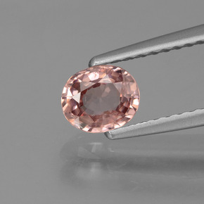 Zircon Rose naturelle Coupe ovale, 0.75 ct, VS