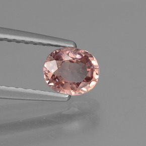 Zircon Rose naturelle Coupe ovale, 0.75 ct, VS