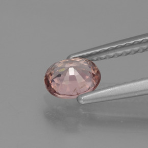 Zircon Rose naturelle Coupe ovale, 0.75 ct, VS