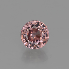 Zircon Rose naturelle Coupe roude, 0.98 ct, VVS-VS