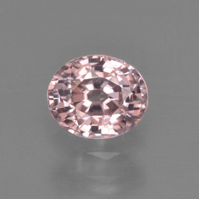 Zircon Rose naturelle Coupe ovale, 0.95 ct, VS