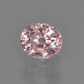 Zircon Rose naturelle Coupe ovale, 0.95 ct, VS
