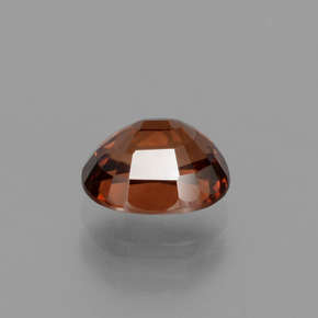 Zircon orange naturelle coupe ovale, 1,26 ct, VS
